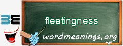 WordMeaning blackboard for fleetingness